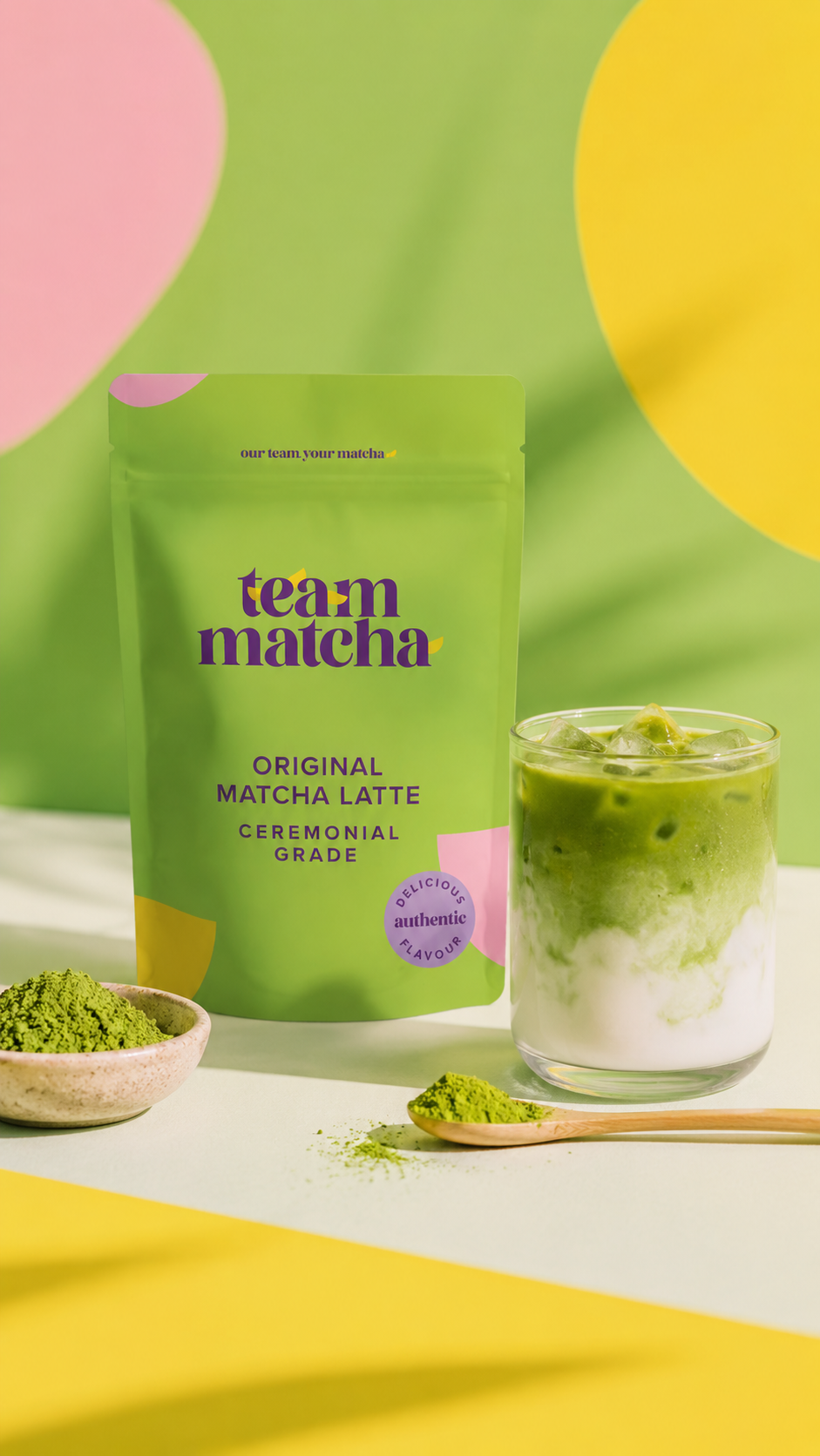 T.E.A.M Original Matcha Latte Powder 100g pouch